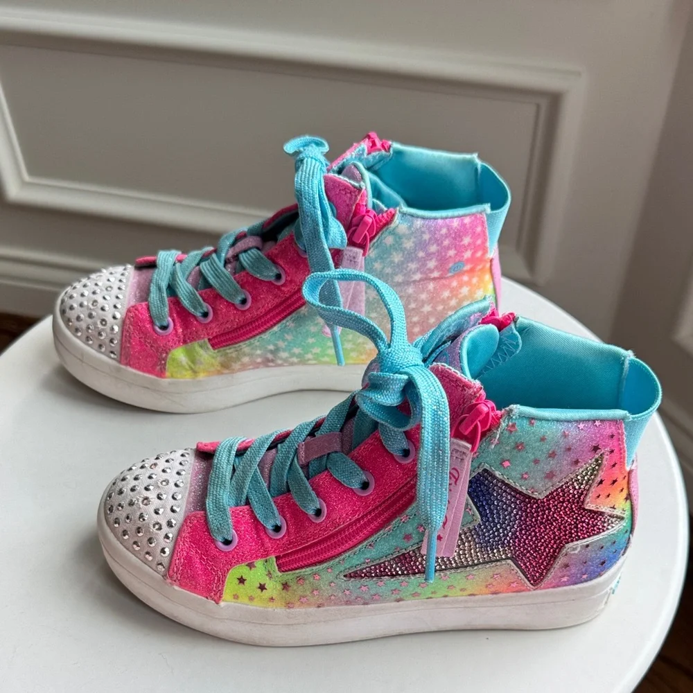 Sketchers Twinkle Toes Colorful Kids High-Top Sneakers Size US 1.5 - Picture 4 of 12